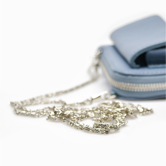 VERA PELLE Wallet and Cell Holder with Zip Closure and Chain Crossbody Strap - Picture 11 of 11